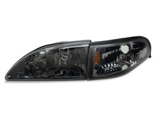 Cargar imagen en el visor de la galería, Raxiom 94-98 Mustang Axial Series Cobra Style Headlights- Black Housing (Clear Lens)