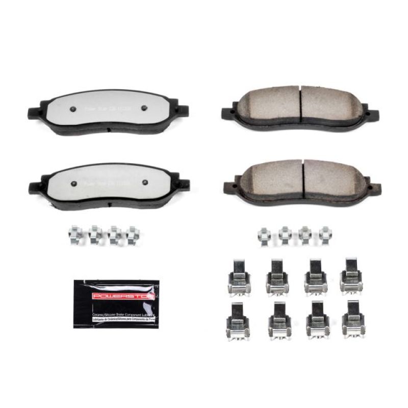 Pastillas de freno traseras Z36 para camioneta y remolque Power Stop 05-07 Ford F-250 Super Duty con herrajes