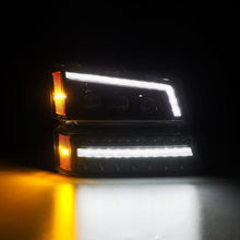 Cargar imagen en el visor de la galería, AlphaRex 03-06 Chevy Silverado 1500/2500HD/3500HD/Avalanche Alpha-Black NOVA LED Proj Headlights