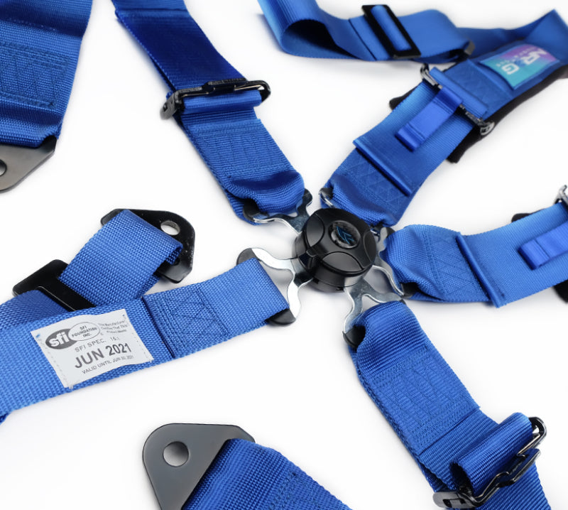 NRG 5-Point 3-inch Seat Belt Harness with Cam Lock — Blue