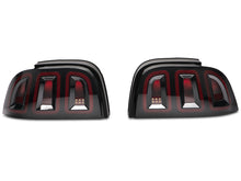 Cargar imagen en el visor de la galería, Raxiom 96-98 Ford Mustang Icon LED Tail Lights- Black Housing (Smoked Lens)