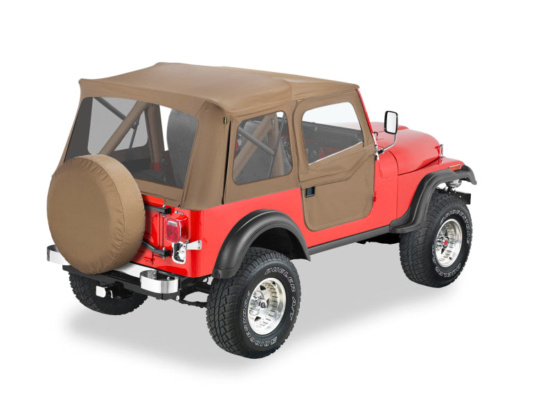 Bestop Supertop Classic Soft Top - Clear Windows — Fits 1976-1983 Jeep CJ5