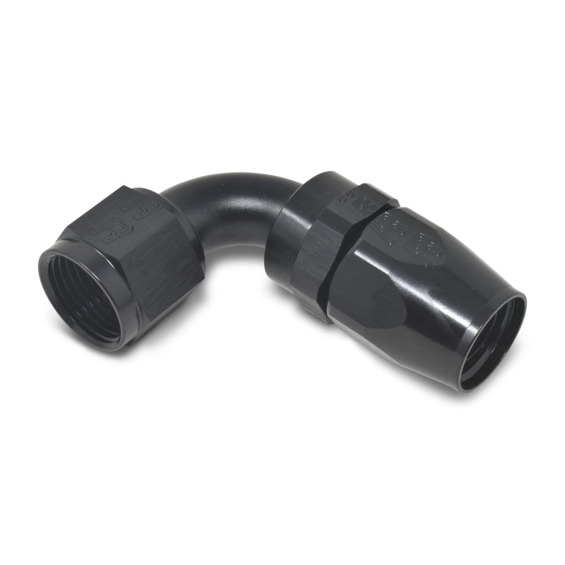 Russell Performance -6 AN Black 90 Degree Full Flow Hose End