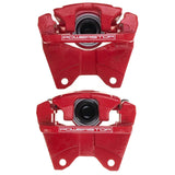 Power Stop 07-18 Jeep Wrangler JK Rear Red Caliper Pair w/Bracket