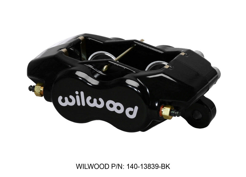 Wilwood Forged Dynalite Internal Caliper - Black 4 Piston 1.38in Pistons, .81in Disc Width