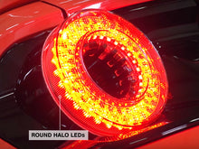 Cargar imagen en el visor de la galería, Raxiom 15-22 Ford Mustang Halo LED Tail Lights - Gloss Black Housing (Smoked Lens)