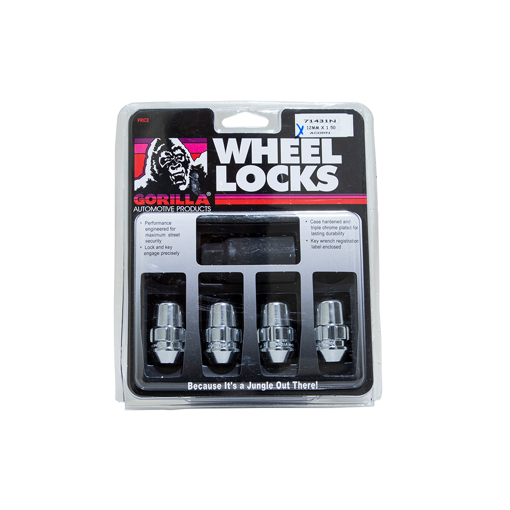 GORILLA LOCK ACORN 12-1.50 CHR CLAM