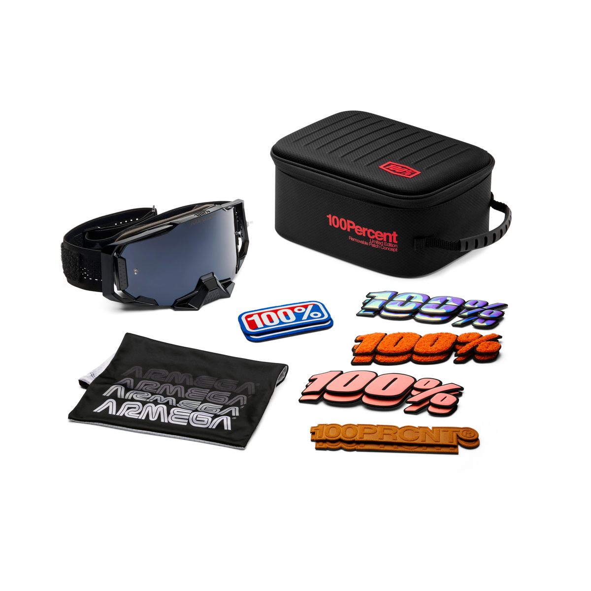 100-Percent Armega LE Custom Goggle Patch KIT Hiper Silver Mirror (50081-10001)