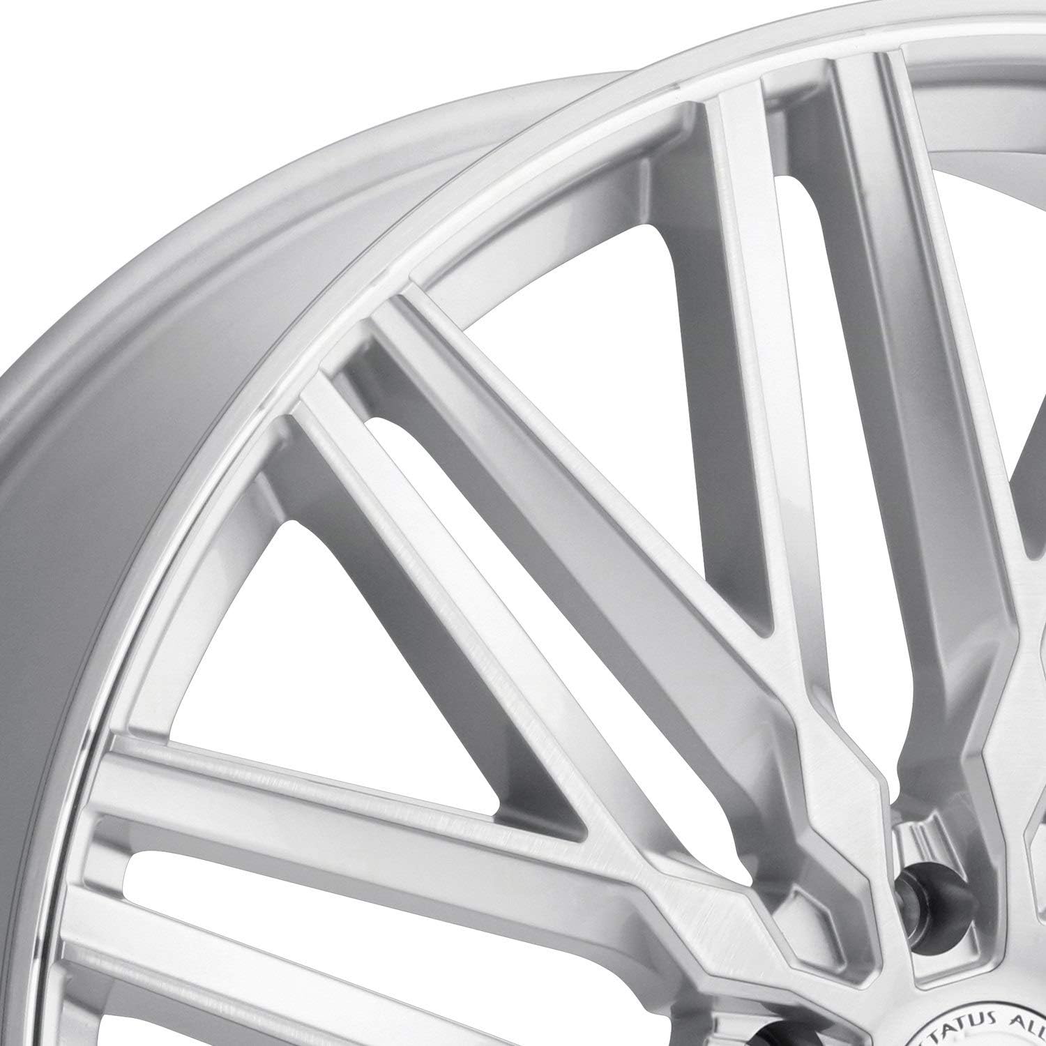 Status Wheels Adamas 22x9.5 6x132 Silver Mirror Cut Face Wheel 30mm Offset — Perfect for Cadillac SRX, Equinox