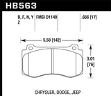 Pastillas de freno delanteras Hawk 2005-2014 Chrysler 300 C SRT8 6.1 HPS 5.0