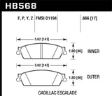 Pastillas de freno traseras Hawk 07-08 Escalade 6.2 / 07-08 Avalanche Super Duty