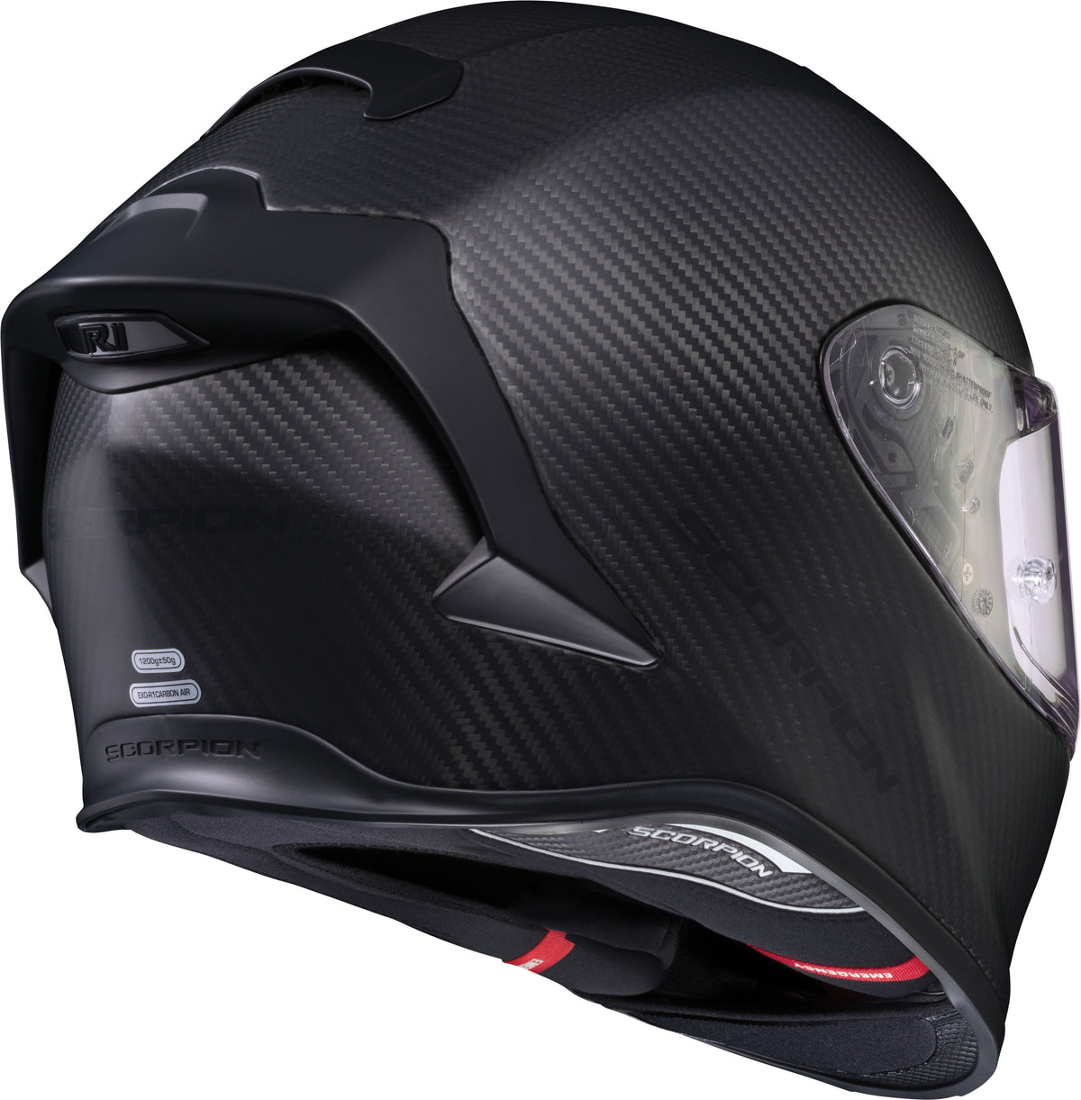 Scorpion EXO EXO-R1 AIR Full Face Helmet Carbon Matte Black LG (R1C-0105)