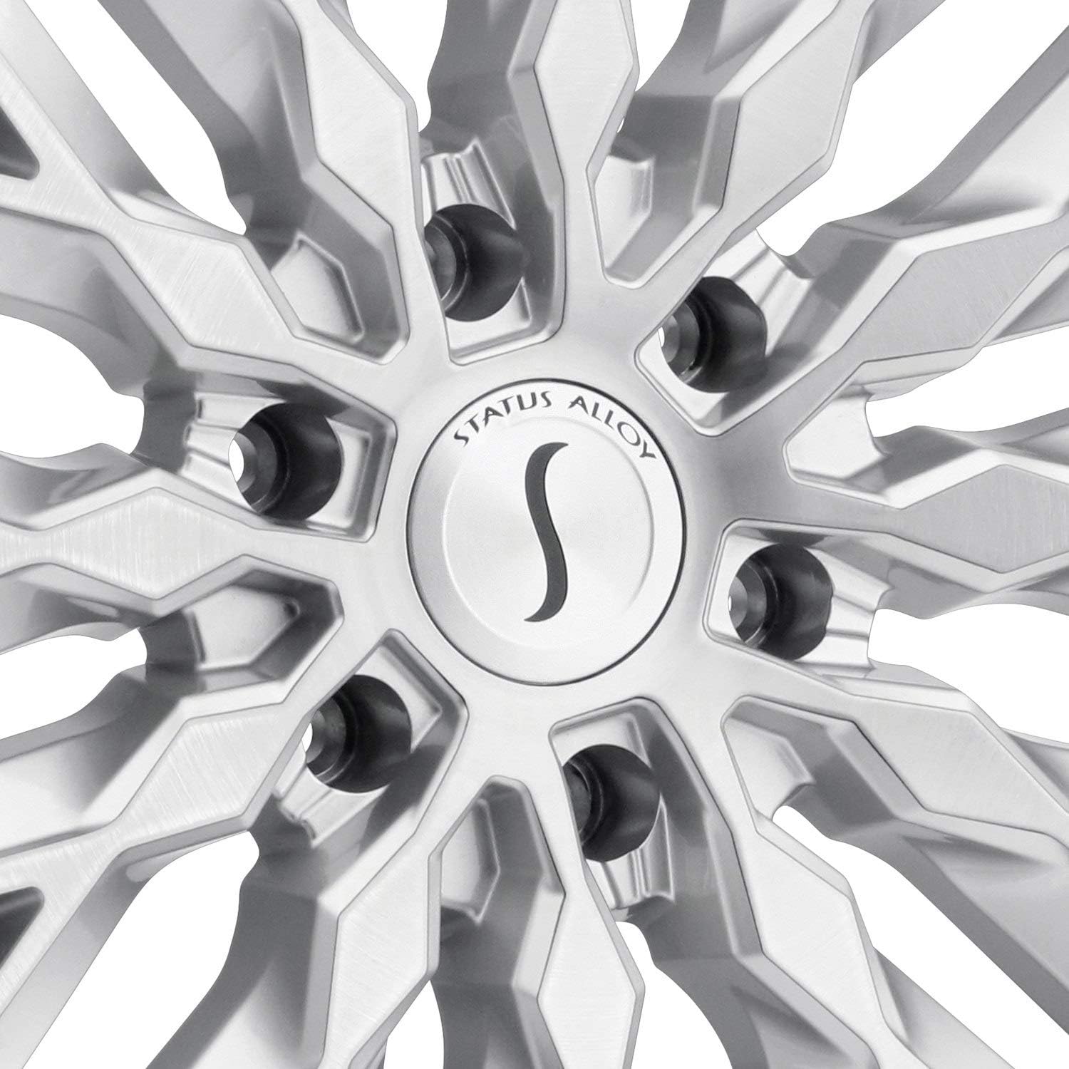 Status Wheels Adamas 22x9.5 6x132 Silver Mirror Cut Face Wheel 30mm Offset — Perfect for Cadillac SRX, Equinox