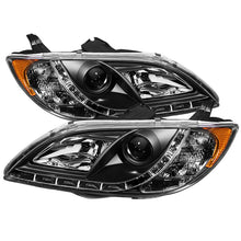 Cargar imagen en el visor de la galería, Spyder Mazda 3 04-08 4Dr (Sedan ONLY) Projector Headlights Halogen - DRL Blk PRO-YD-M304-DRL-BK