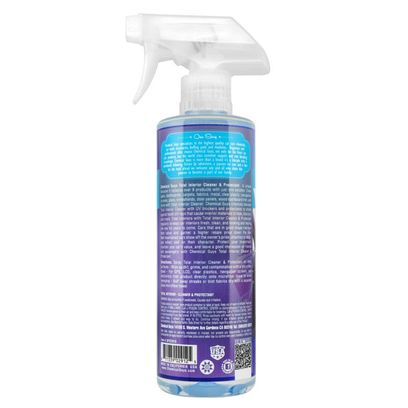 Limpiador y protector total para interiores de Chemical Guys, 16 oz