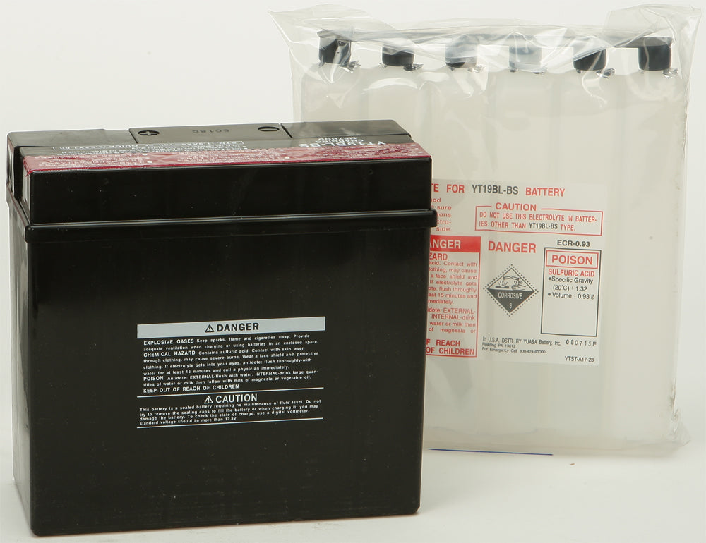 Yuasa Battery YT19BL-BS Maintenance Free (YUAM6219BL)