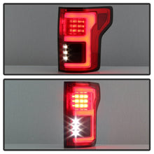 Cargar imagen en el visor de la galería, Spyder 15-18 Ford F-150 LED Tail Lights (w/Blind Spot) - Red Clear (ALT-YD-FF15015BS-LBLED-RC)