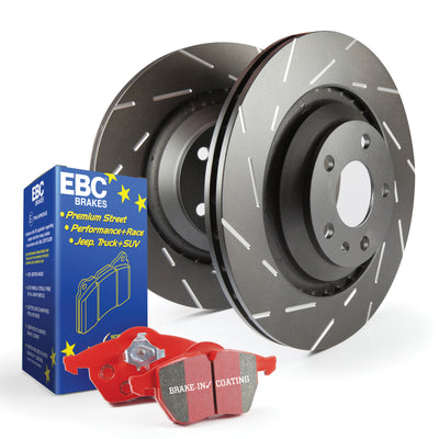 EBC S4 Redstuff Pad & USR Rotor Kit — Fits Genesis G70, Kia Stinger