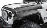 Bushwacker 07-18 Jeep Wrangler JK/JKU Trail Armor - Armadura de capó (juego de 3 piezas) - Negro tejano