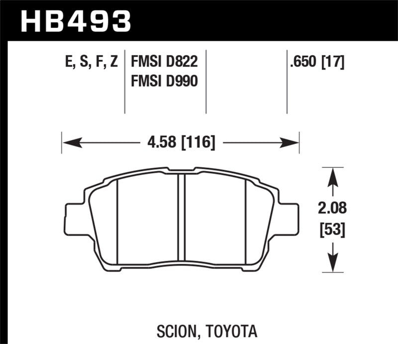 Hawk 04-07 xA/xB / 2000 MR2 Spyder D990 HPS Street Front Brake Pads