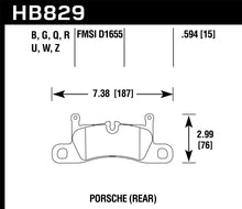 Cargar imagen en el visor de la galería, Hawk 12-17 Porsche 911 Performance Ceramic Street Rear Brake Pads