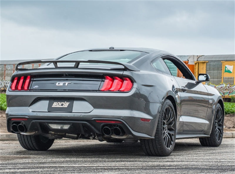 Borla ATAK 3in Catback Exhaust Black Chrome Tips — Fits 2018-2023 Ford Mustang GT
