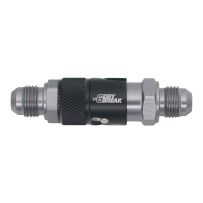 DeatschWerks 6AN Male Flare Quick Disconnect Dry Break Fitting - Matte Black