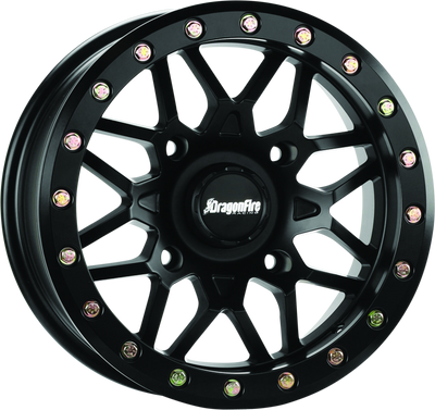 DragonFire Racing Typhon 15x10 4/137 5+5 Machined Black Wheel