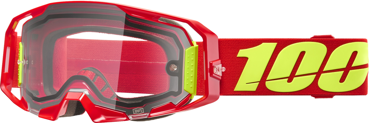100-Percent Armatic Enduro Moto Goggle RED Clear Lens (50070-10005)