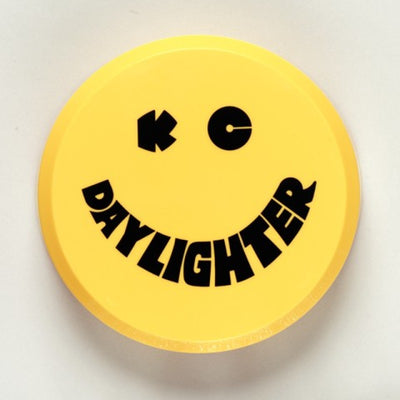 KC HiLiTES 6in Round Hard Cover - Yellow w/Black Smile — Fits Daylighter, SlimLite, Pro-Sport Lights (Single)
