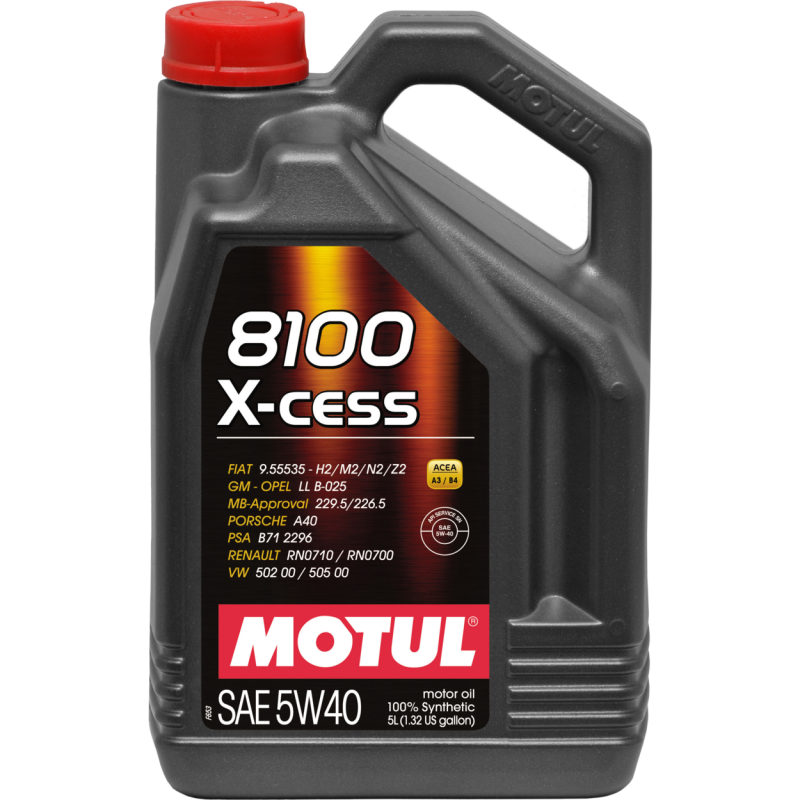 Motul 8100 X-CESS GEN2 5W-40 Synthetic Motor Oil - 5 Liter Case (4x1L)