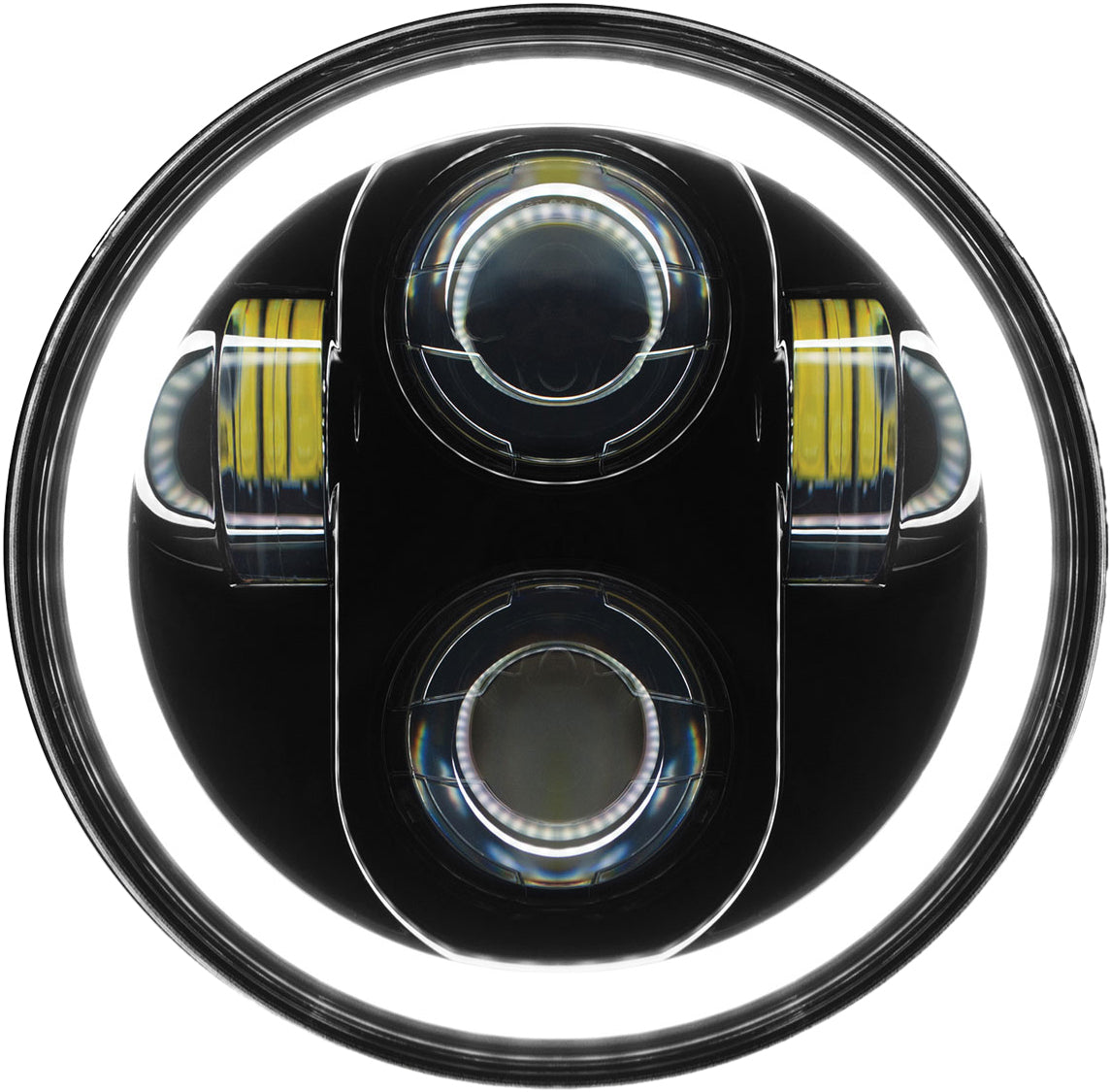 Pathfinder 5 3/4" LED Headlight with Full Halo Black (HD5MBH)