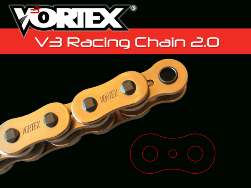 Vortex Racing V3 2.0 Chain 520SX3-120- Gold