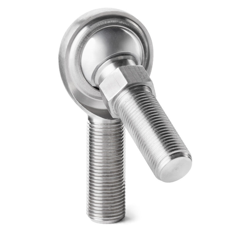 QA1 G Series 2-Pc Rod End - Male/Left Hand - .625in Bore x 5/8-18 w/Stud - Stainless Steel w/PTFE