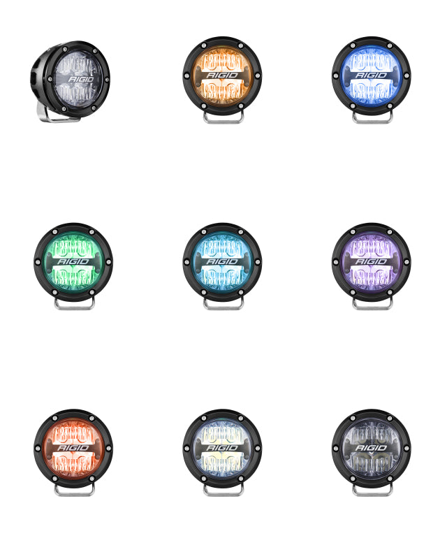 Barra de luz LED todoterreno de 4 pulgadas de la serie 360 ​​de Rigid Industries, RGBW (par)