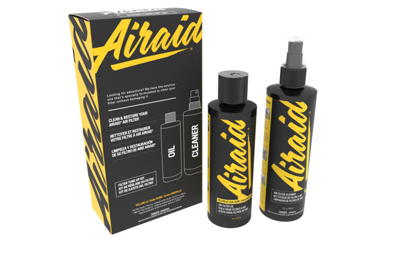 Kit de renovación Airaid: limpiador de 12 oz y aceite exprimido de 8 oz, amarillo