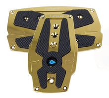 Cargar imagen en el visor de la galería, NRG Aluminum Sport Pedal A/T - Chrome Gold w/Black Rubber Inserts