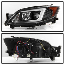 Cargar imagen en el visor de la galería, Spyder Subaru WRX 08-09 Projector Headlights - Halogen Model Only - Black PRO-YD-SWRX08-LBDRL-BK