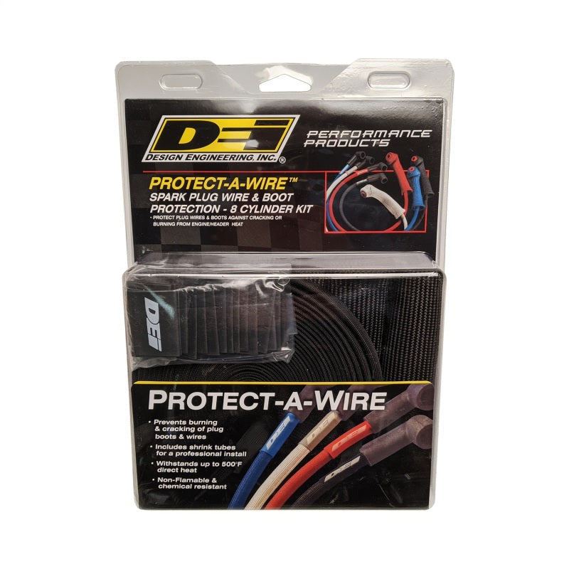 Kit de cables y protección DEI Protect-A-Boot para 8 cilindros, color negro