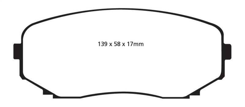 EBC 11-14 Ford Edge 2.0 Turbo Yellowstuff Front Brake Pads