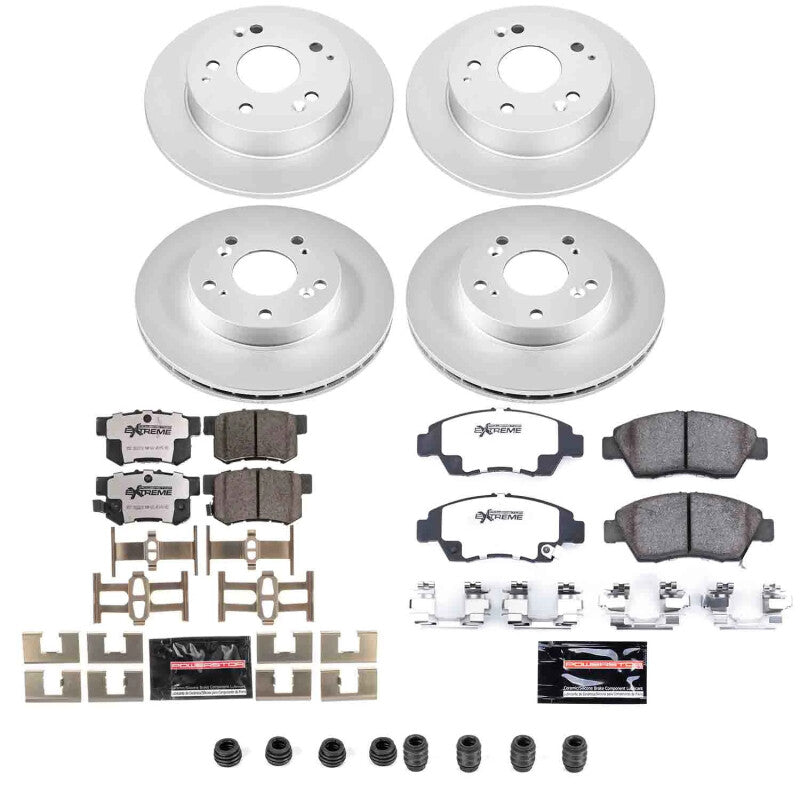 Power Stop 02-06 Acura RSX Front and Rear Z26 Coated Brake Kit