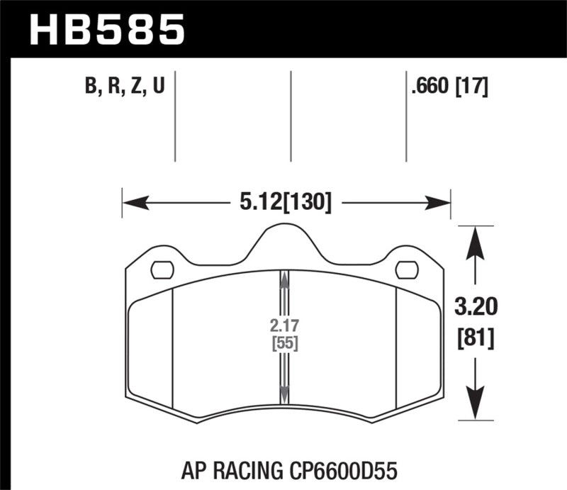 Pastillas de freno delanteras Hawk 12-14 McLaren MP4-12C HPS 5.0