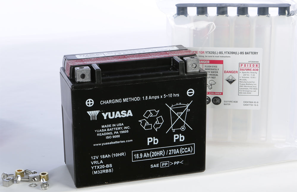 Yuasa Battery YTX20-BS Maintenance Free (YUAM32RBS)