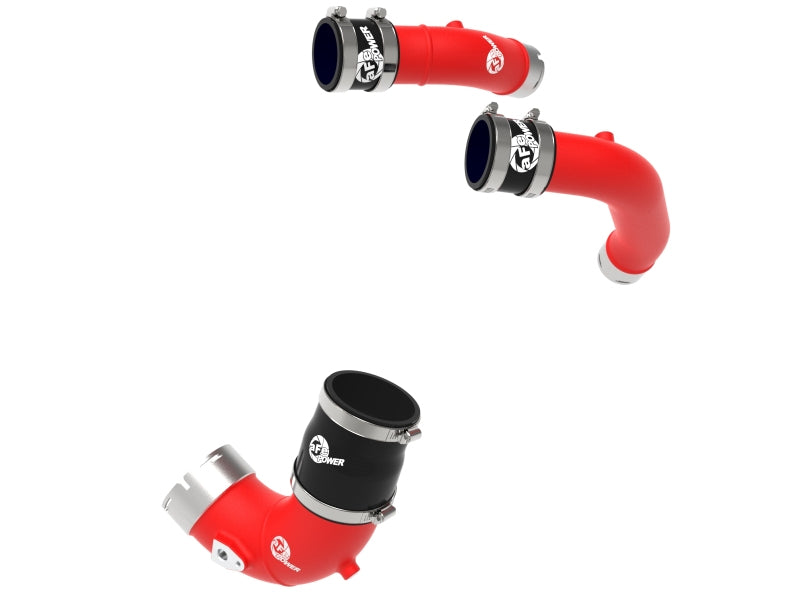 aFe BladeRunner 2-1/4in & 3in Aluminum Hot and Cold Charge Pipe Kit Red RAM 1500 RHO 25-27 L6-3.0L
