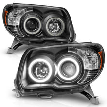 Cargar imagen en el visor de la galería, ANZO 2006-2009 Toyota 4Runner Projector Headlights w/ Halo Black