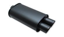 Cargar imagen en el visor de la galería, Vibrant StreetPower FLAT BLACK Oval Muffler with Dual 3in Outlet - 3in inlet I.D.