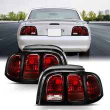 Cargar imagen en el visor de la galería, ANZO 1994-1998 Ford Mustang Taillight Dark Red Lens (OE Style)