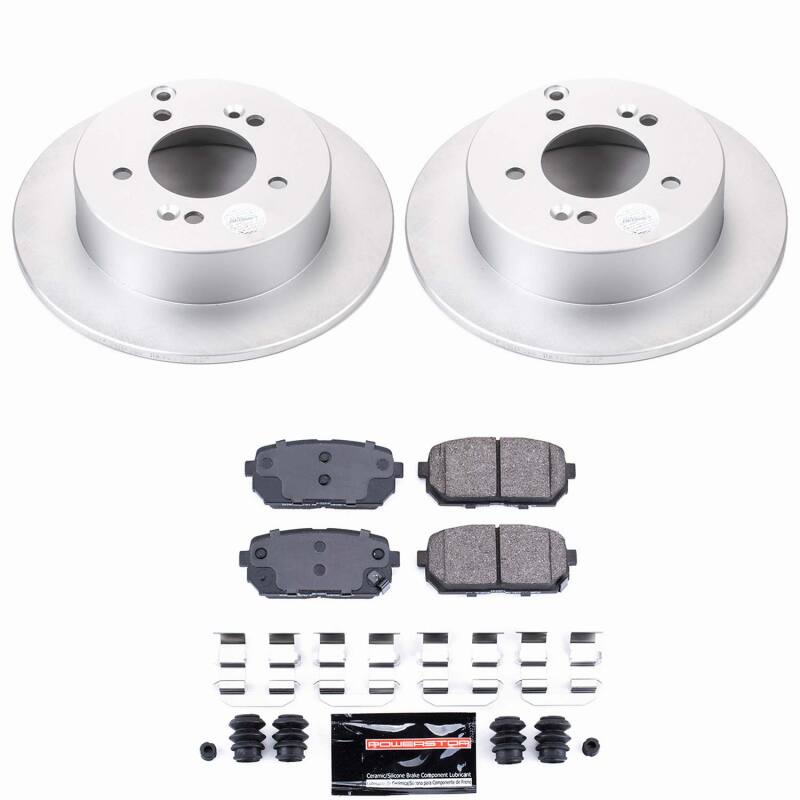 Power Stop 07-10 Kia Rondo Rear Z23 Coated Brake Kit