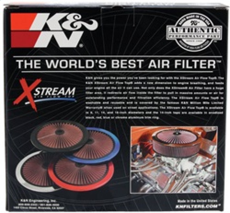 K&N X-Stream Top Round Lid Air Filter - 9 inch OD