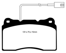 Cargar imagen en el visor de la galería, Pastillas de freno delanteras EBC Yellowstuff para Maserati Ghibli 3.0L Twin Turbo (330) 2014-2016